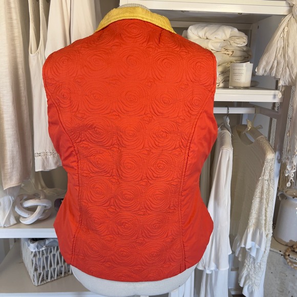 Coldwater Creek women's sz. large quilted vest beaded zip. fun whimsical #2187 - Picture 8 of 12